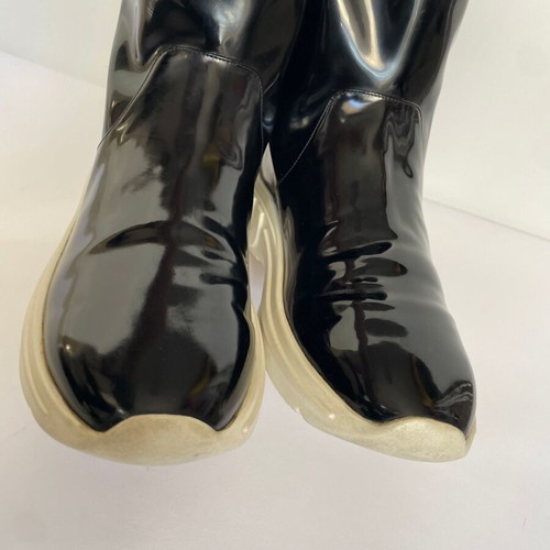 Miu Miu patent rain boots used, black, size 39