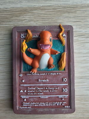 3D Charmander Pokémon card, handpainted