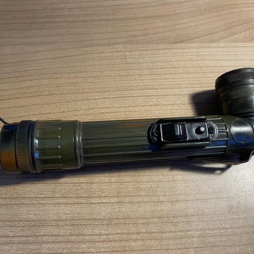 Military Style Flashlight used with Color Changing Lenses