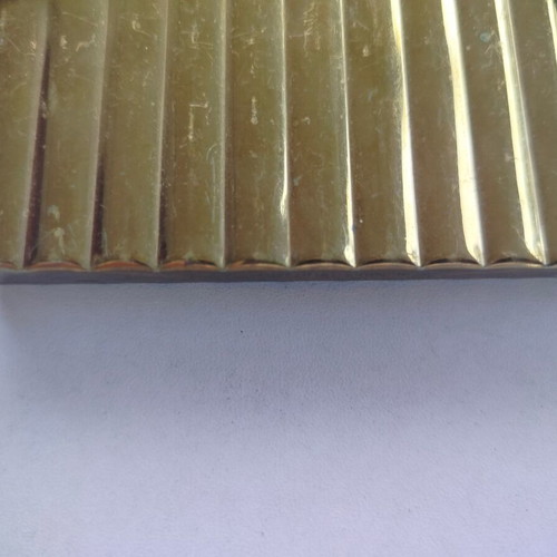 Vintage brass Gwenda cigarette case used, British made