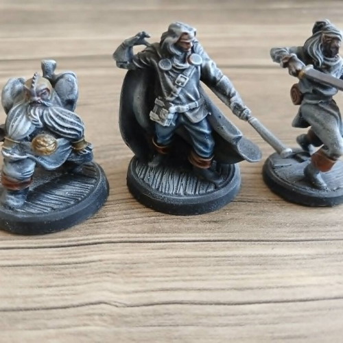 Heroquest Heros Dwarf, Elve, Wizard 3D miniatures