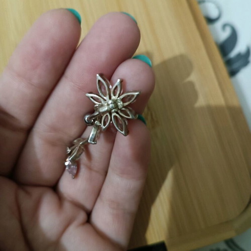 Silver navel piercing new with flower design