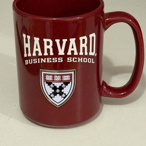 Harvard Business School mug like new with pencil and 4 coasters