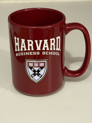 Harvard Business School mug like new with pencil and 4 coasters