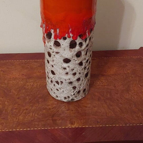 Vase Angeliki Tseva Fat Lava style mid-century studio pottery like new