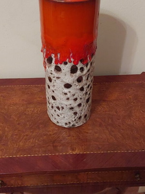 Vase Angeliki Tseva Fat Lava style mid-century studio pottery like new