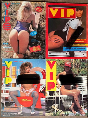 VIP old erotic magazines like new, pack of 4
