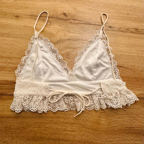Top with lace white, like new, size XS