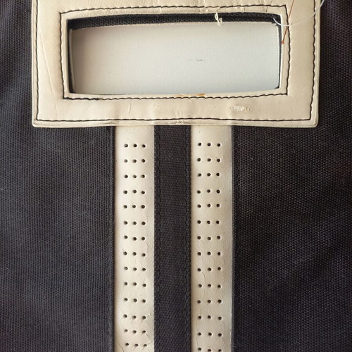 Puma handbag like new, black and beige fabric