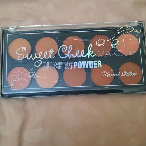 Cosmetics new, blush and eyeshadow palettes, brushes and nude lip pencil