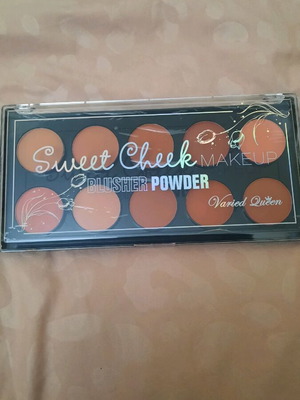 Cosmetics new, blush and eyeshadow palettes, brushes and nude lip pencil