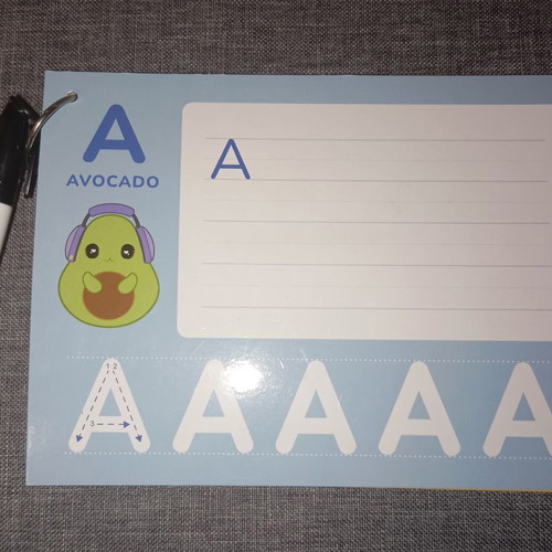 English Alphabet Learning book like new with erasable marker