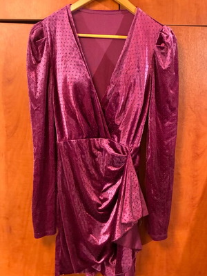 Suede dress like new, burgundy, size S