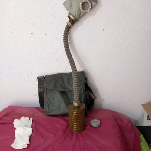 East German gas mask set like new, intact