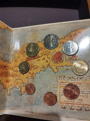Official 2008 euro coin set new, Cyprus coins