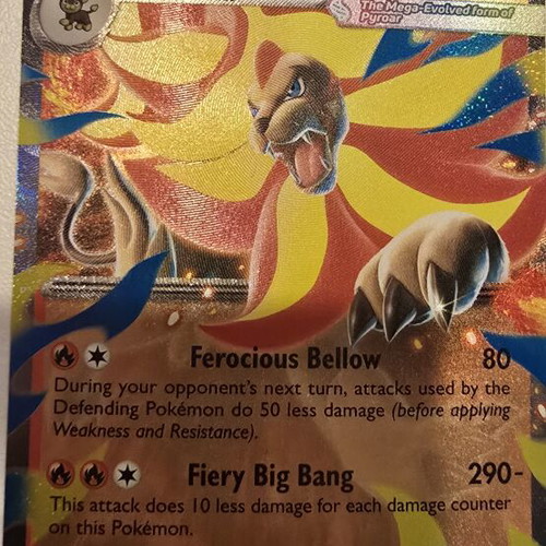 Mega Pyroar EX Pokémon card like new