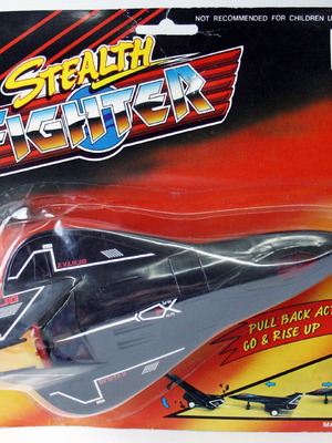 Vintage 80's Stealth Fighter Bomber Pull Back Plane sealed