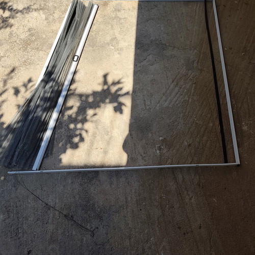 Aluminum pleated screen used, needs replacement