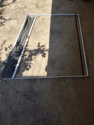 Aluminum pleated screen used, needs replacement