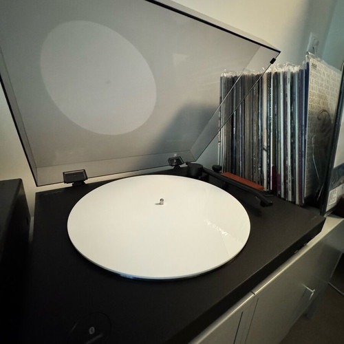 Acrylic Slipmat 12” λευκό glossy 3mm για πικάπ σαν καινούργιο