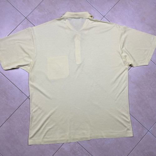 Nino Marino Polo short sleeve men's shirt XL yellow 100% cotton