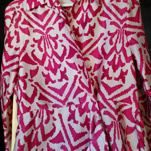 MNG women's dress NXS like new, white and red