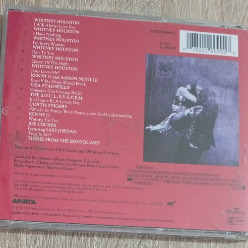 The Bodyguard Original Motion Picture Soundtrack CD like new
