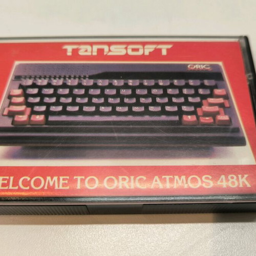 Welcome to Oric Atmos 48K cassette used, collectible Tansoft 1984
