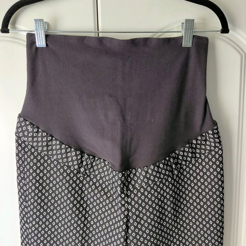 H&M fabric maternity pants used, black and white