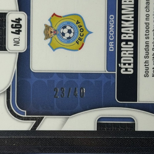 Panini Prizm FIFA World Cup 2026 Cedric Bakambu Rookie Card /40 new