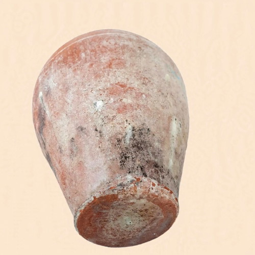 Authentic Refugee Clay Botza 1920 Kavala used, handmade red clay