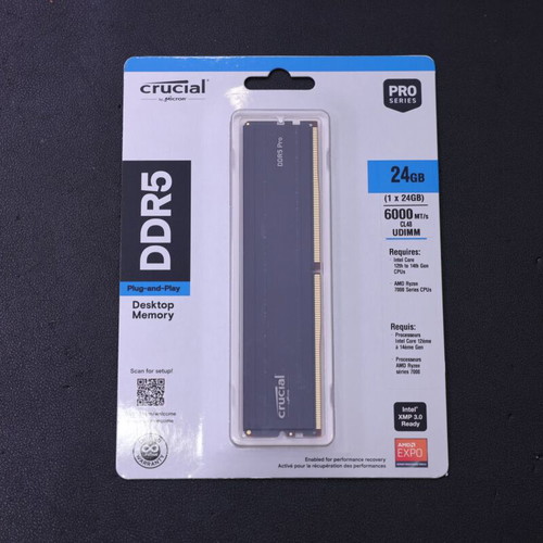 Crucial Pro DDR5 24GB 6000MT/s Desktop RAM sealed, lifetime warranty