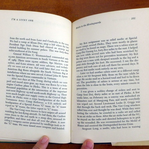 Book I'm a lucky one by Barry Sadler used, Vietnam War