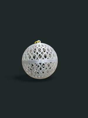 Perforated Christmas Ornament 3D Printed with Hook made to order