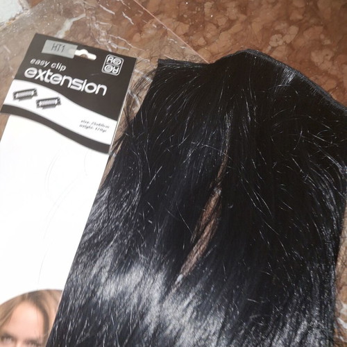 Black Clip-In Hair Extensions 60cm, 120gr