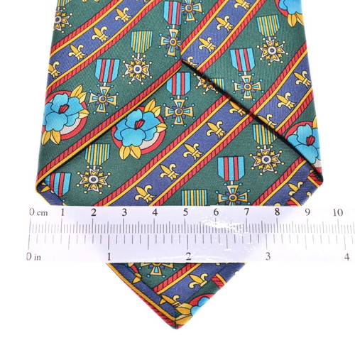 Leonard Paris tie like new, 100% silk, green multicolor