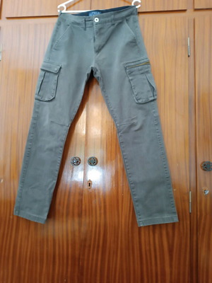 Trial мъжки карго панталон зелено, мек плат, като нов