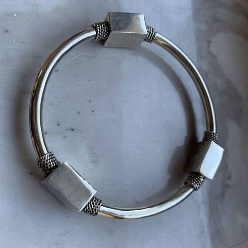 Sterling Silver 925 Handmade Bracelet new, boho style with charms
