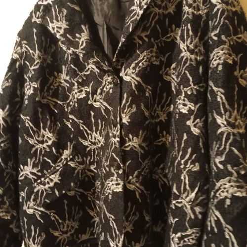 Blazer jacket like new, black with gray details, size 8XL
