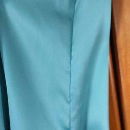 Evening dress size S blue with square neckline and side zipper new