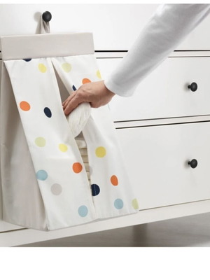 Fabric diaper organizer IKEA used