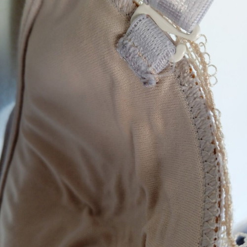 Women's bra used, beige gold with embroidery, size 80C