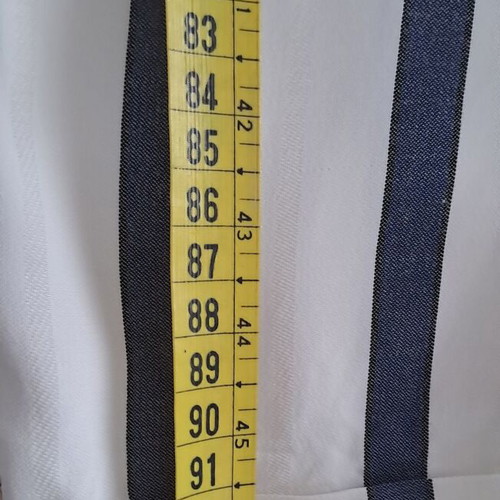 Zara Basic White and Blue Striped Ankle Trousers size M like new