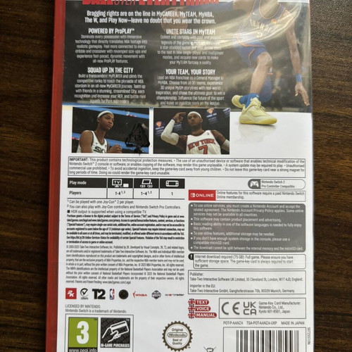 NBA 2K16 Nintendo Switch 2 game sealed, new
