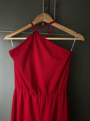 Pink Woman red one-piece jumpsuit like new, size S