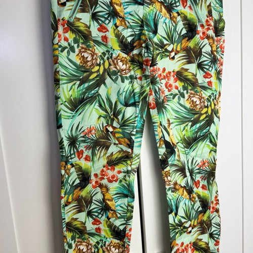 Zara women's pants used, size 36 multicolor green