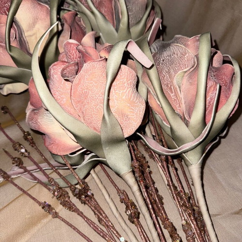 Protea decorative flower bouquet new, vintage shades