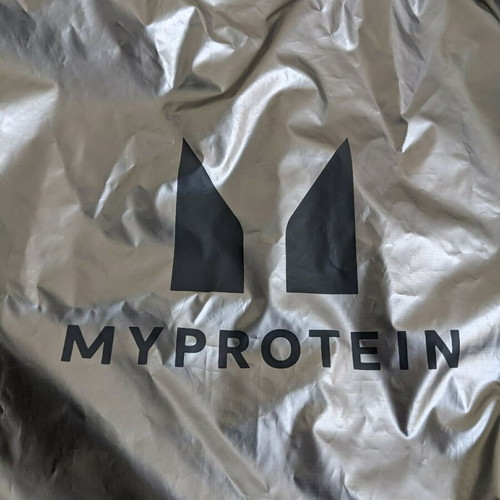 My Protein Metallic bag with drawstring and mesh lining new