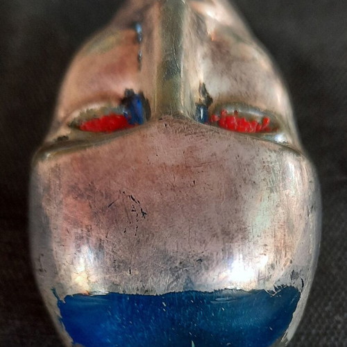 Crystal & Silver Sculpture like new, Brains series Kosta Boda Bertil Vallien
