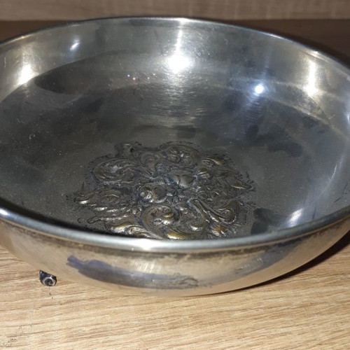 Silver-plated serving dish used 14cm